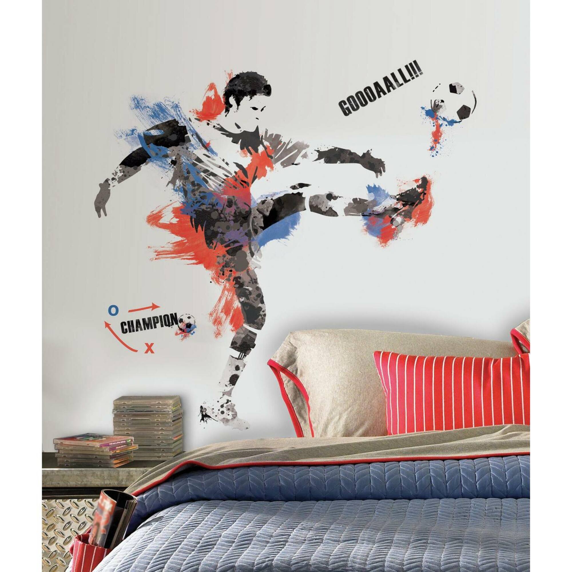 RoomMates Soccer Champion Peel & Stick Giant Decals